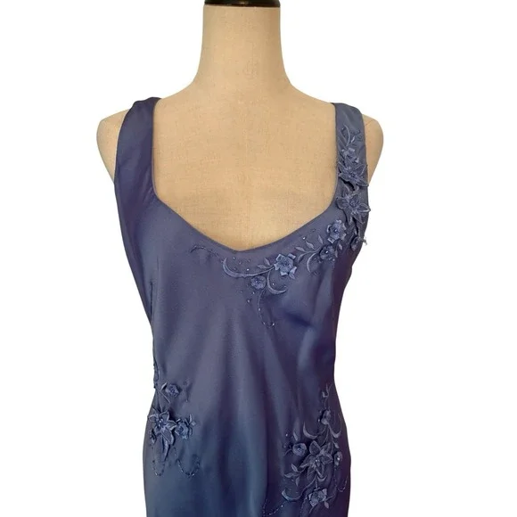 adrianna papell fairy dress Luxury Blue Muslim Evening Dress with Cape Sleeves SS365 main image 0